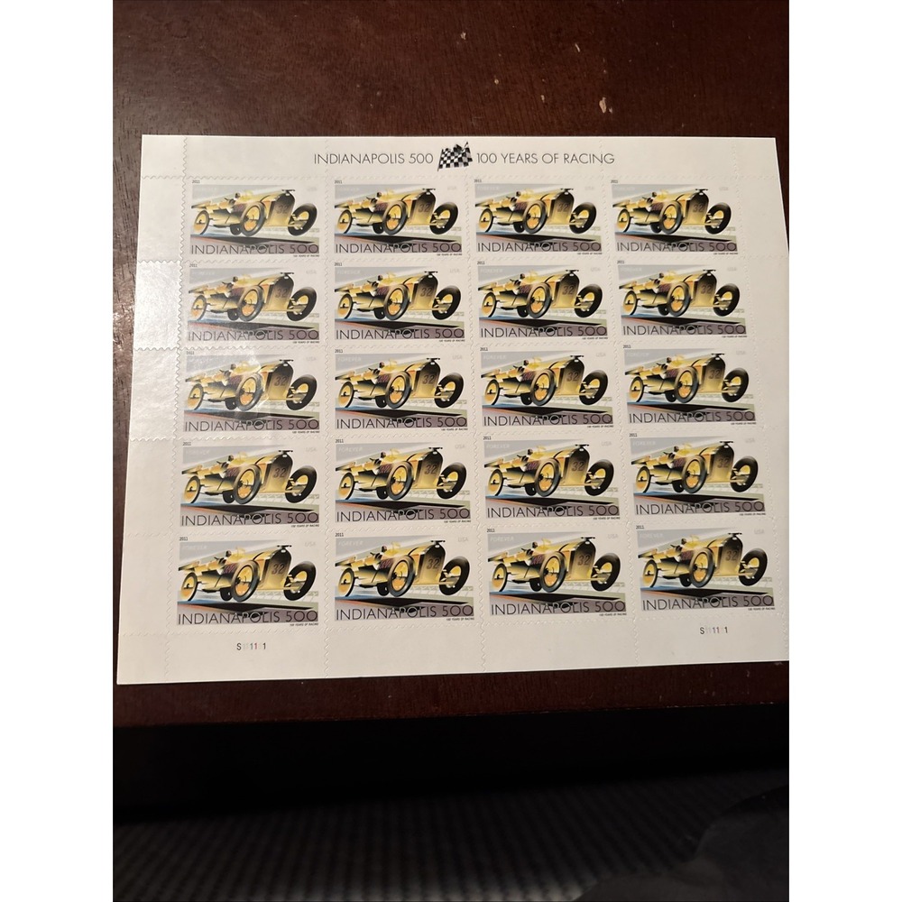 US Stamps Scott 4530 Indianapolis 500 Automobile Racing (20 Total)